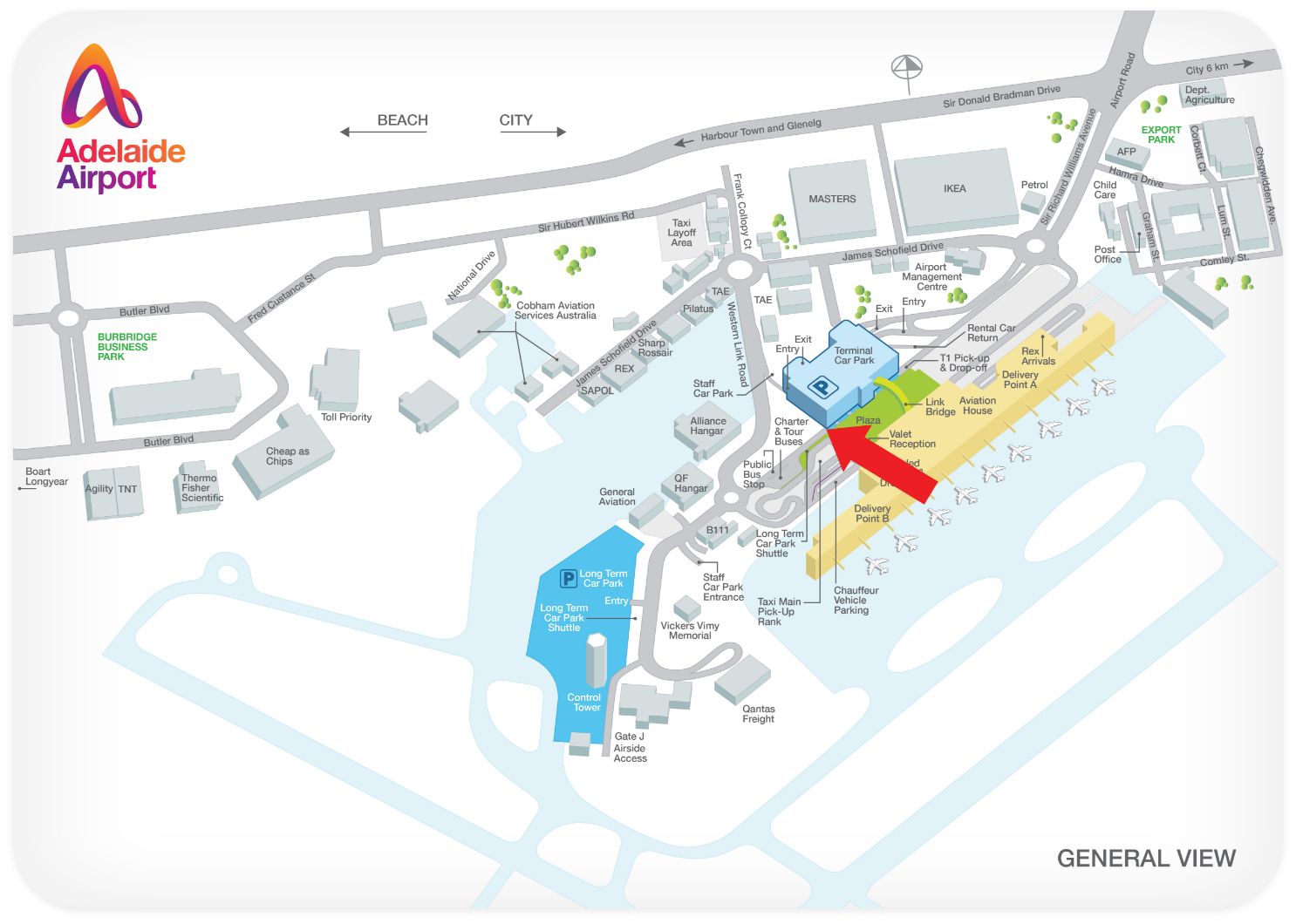 Adelaide Airport Pickup Location